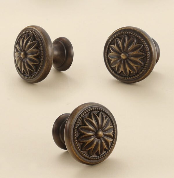 Antique Brass Door Knobs Cabinet Hardware - Image 13