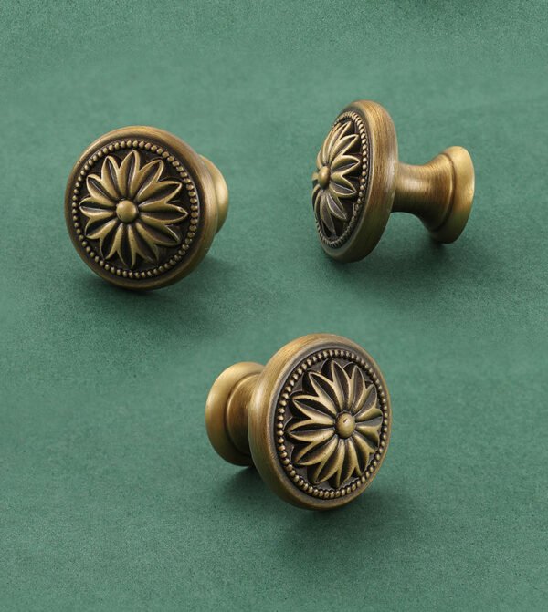 Antique Brass Door Knobs Cabinet Hardware - Image 15