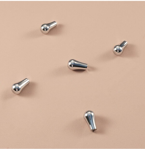 Water Drop Door Knobs for Dresser Cabinets Copper, Bright Silver - Image 3