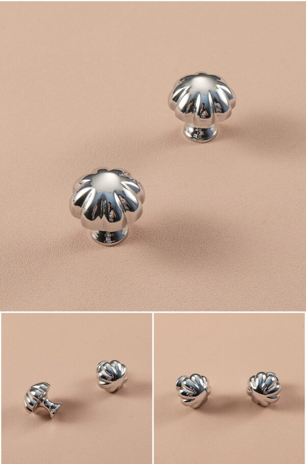 Pumpkin Door Knobs for Cabinets Copper, Bright Silver - Image 2