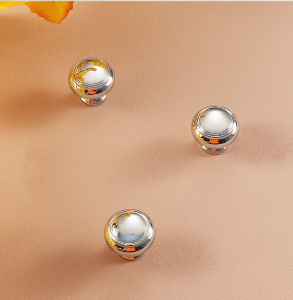 Kitchen Cabinet Door Knobs Copper, Bright Silver - Image 4