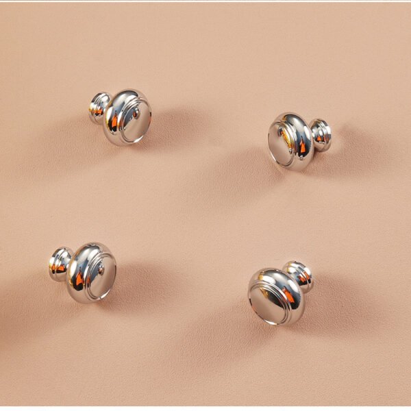 Kitchen Cabinet Door Knobs Copper, Bright Silver - Image 3